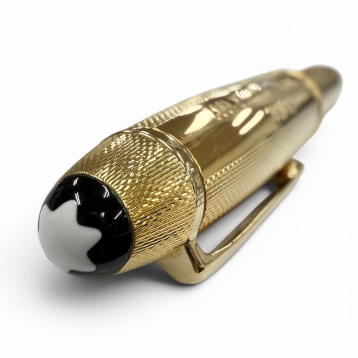 Great MONTBLANC fountain pen Meisterstück Solitaire 146 Vermeil Barley gold 18K