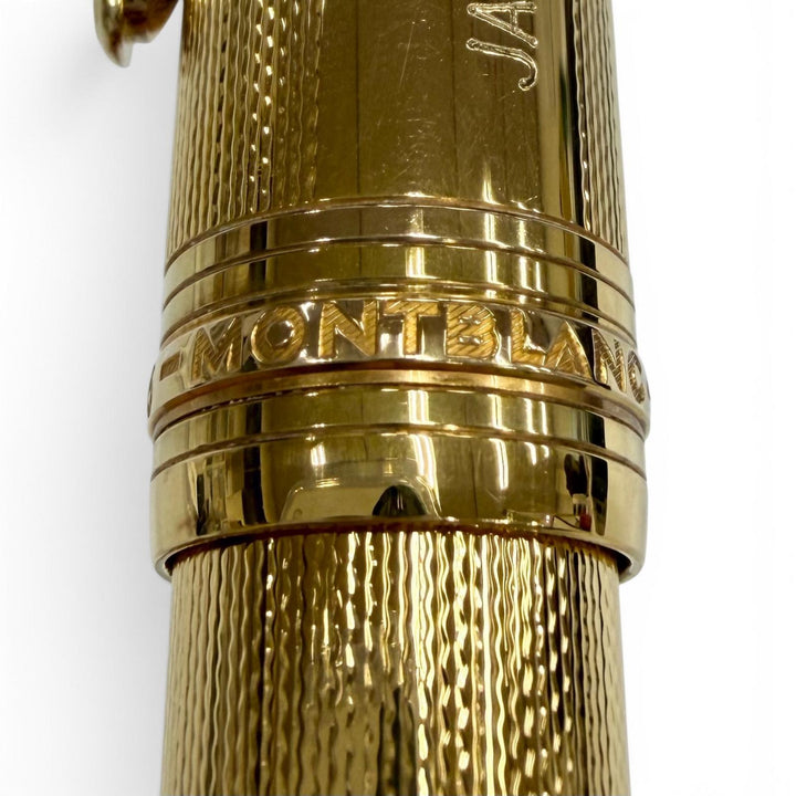 Great MONTBLANC fountain pen Meisterstück Solitaire 146 Vermeil Barley gold 18K