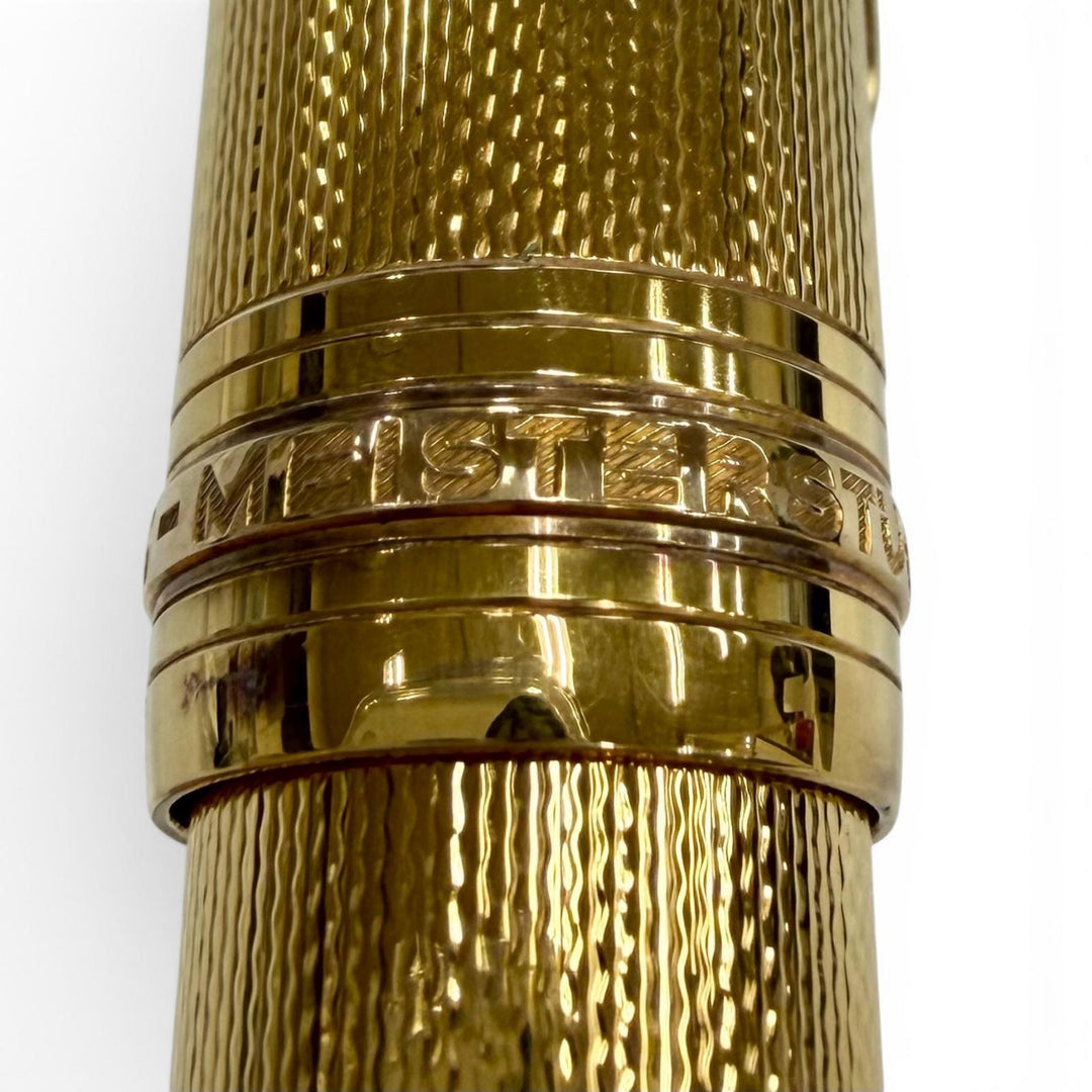 Great MONTBLANC fountain pen Meisterstück Solitaire 146 Vermeil Barley gold 18K
