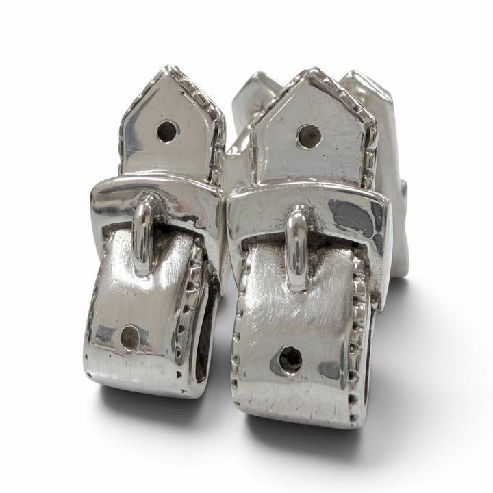 Great HERMES Cufflinks cufflinks Saintur Silver SV800 mens