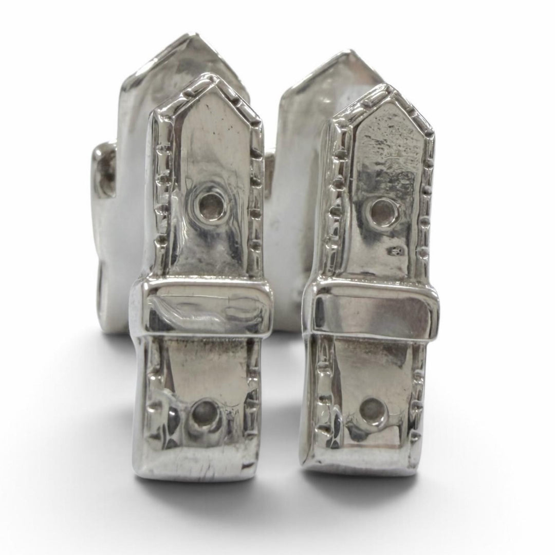 Great HERMES Cufflinks cufflinks Saintur Silver SV800 mens