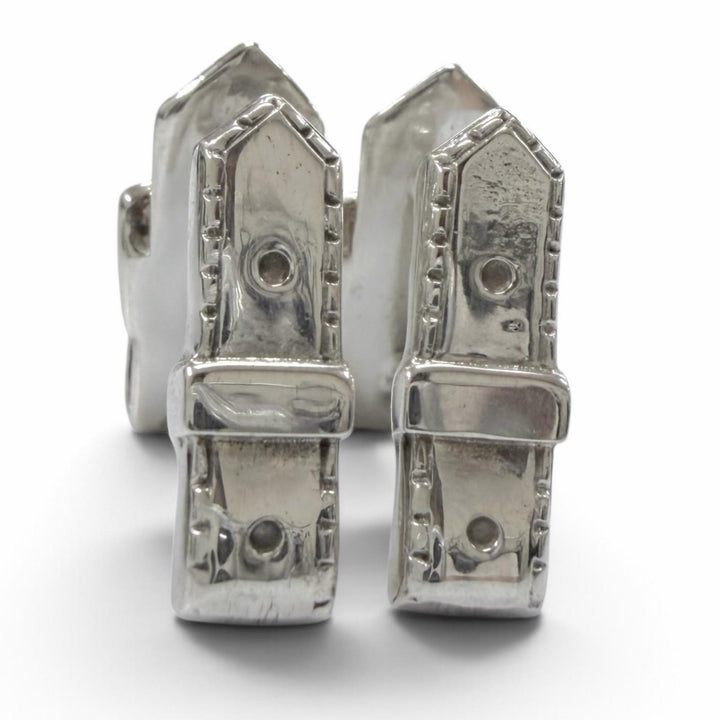 Great HERMES Cufflinks cufflinks Saintur Silver SV800 mens