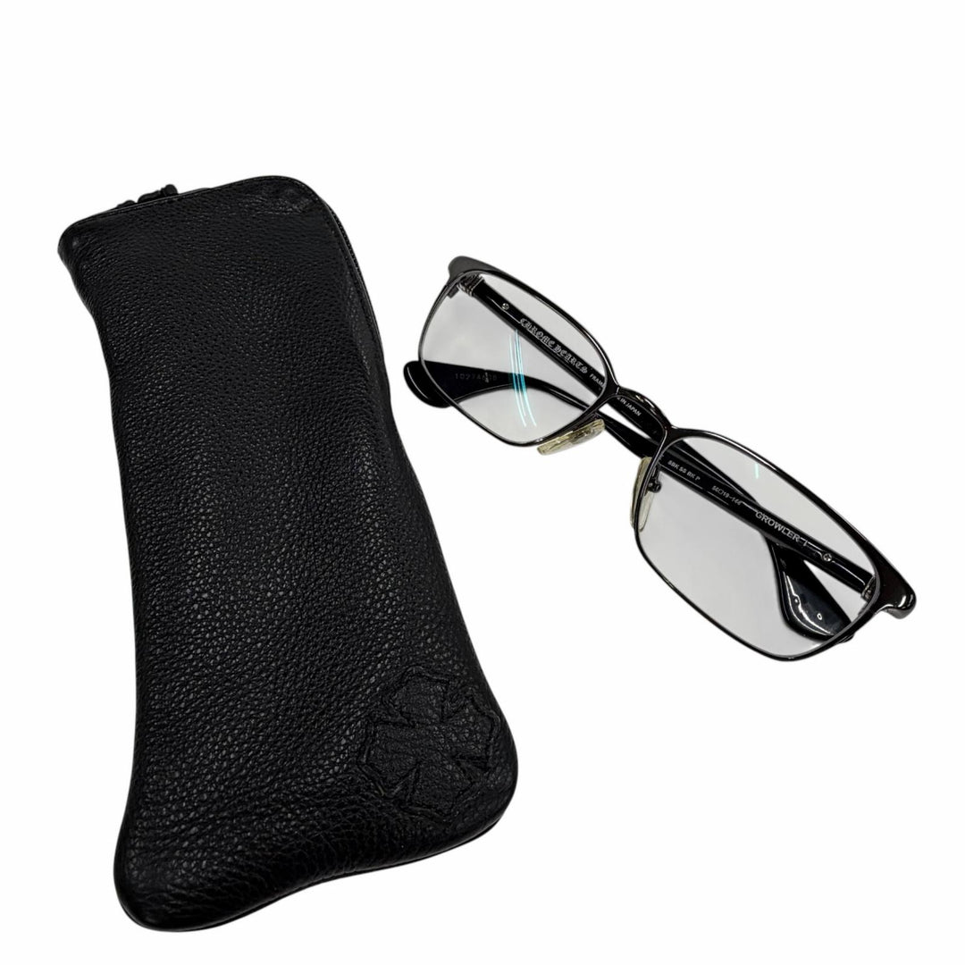 Great CHROME HEARTS Glasses GROWLER 1 black 925 mens