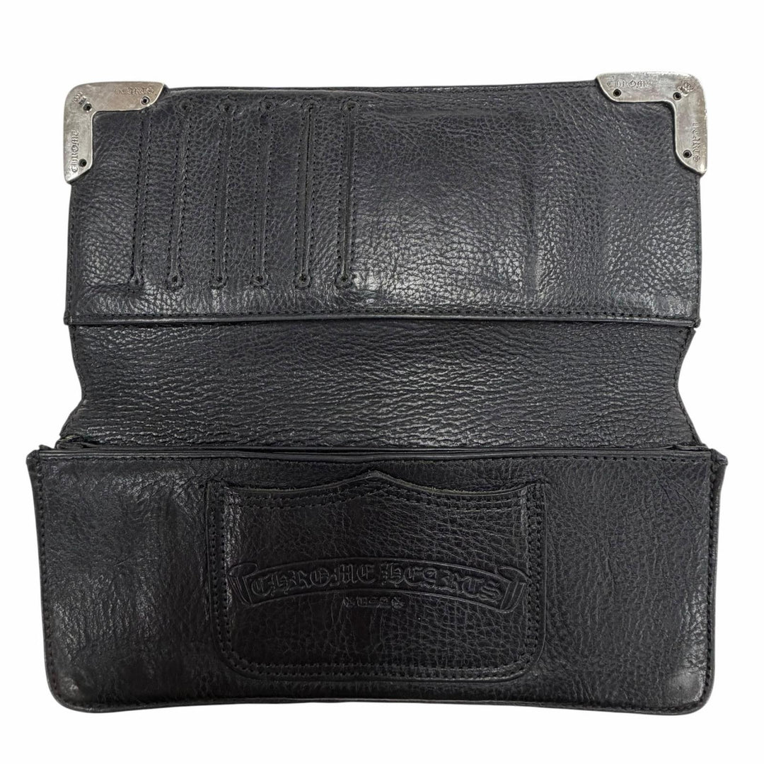 Very Good CHROME HEARTS Purse black leather mens