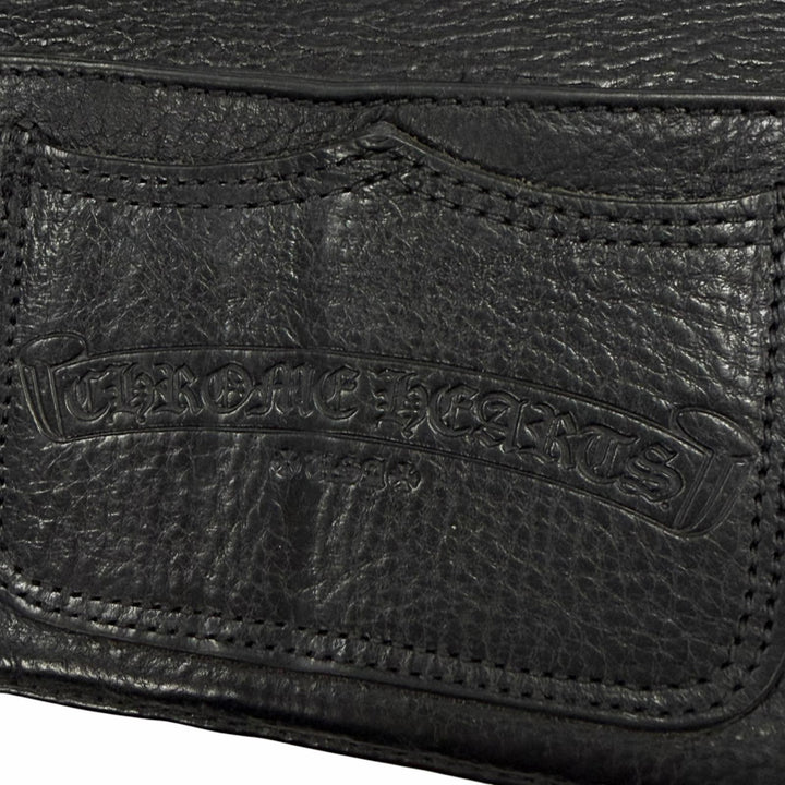 Very Good CHROME HEARTS Purse black leather mens