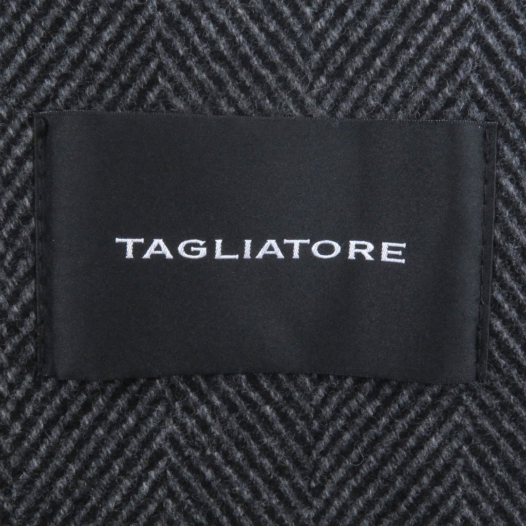 TAGLIATORE コート ヘリンボーン柄 グレーヘア メンズ 46 520016 LOYD/S ST 美品