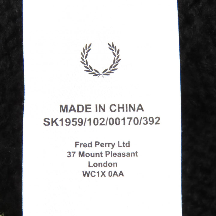Excellent RAF SIMONS FRED PERRY Best V-neck knit black L SK1959/102/00170/392