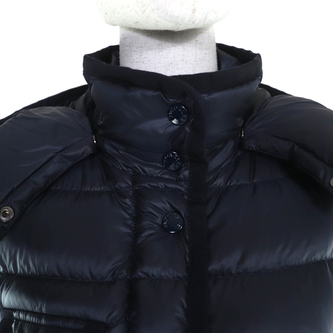 MONCLER ダウンコート HERMINE ダークネイビー ナイロン レディース 0 G20931C51100 美品