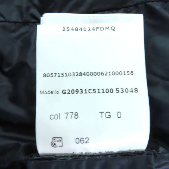 MONCLER ダウンコート HERMINE ダークネイビー ナイロン レディース 0 G20931C51100 美品
