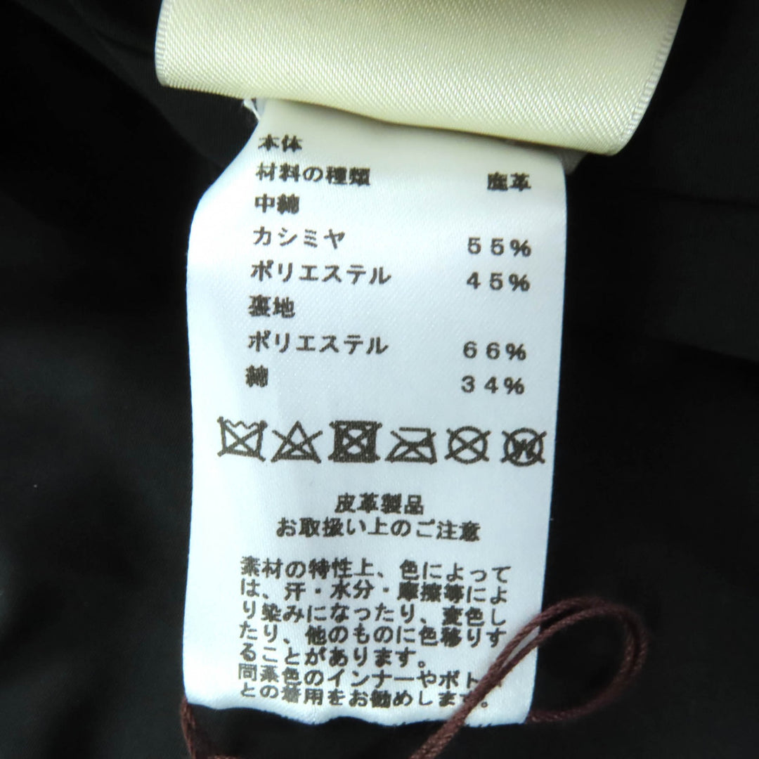 新品 HERMES レザージャケット ブラック ディアスキンレザー レディース 36 3H1207D1