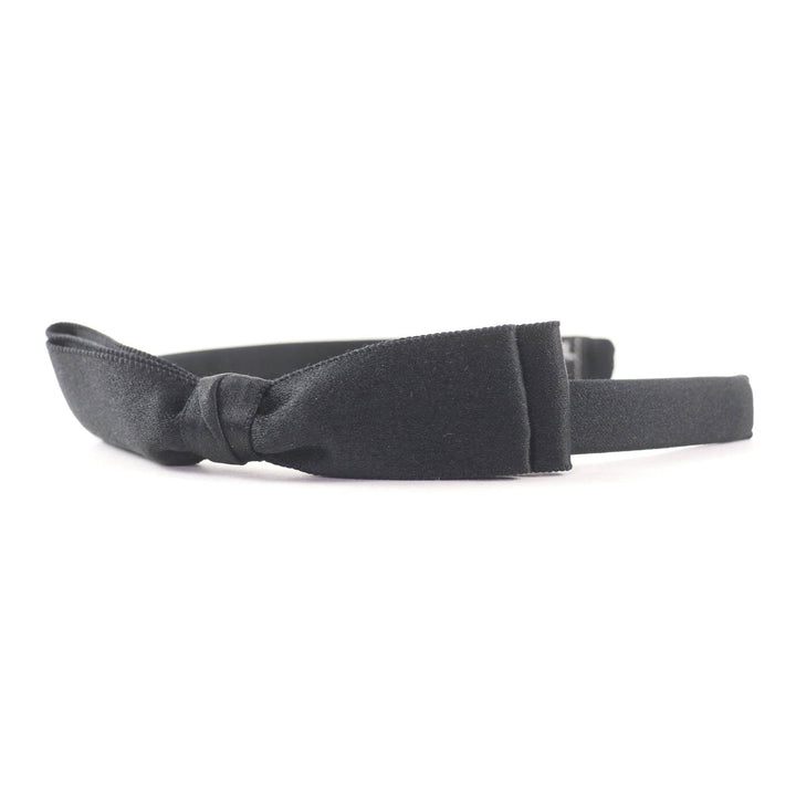 Excellent CHANEL hair accessory Ribbon design headband black Women YF037509