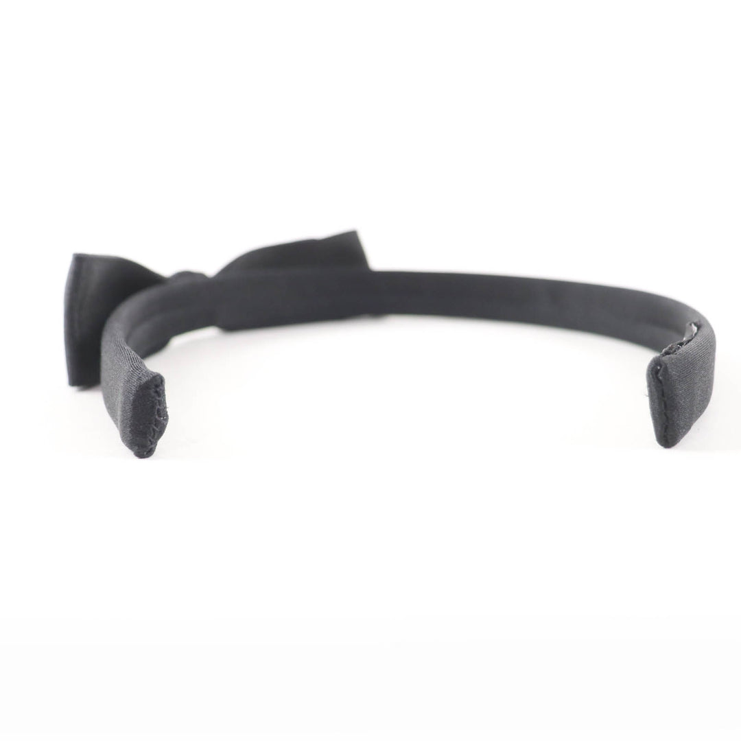 Excellent CHANEL hair accessory Ribbon design headband black Women YF037509