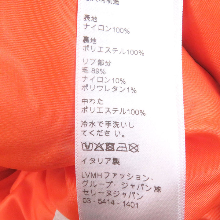 Great CELINE Bomber jacket Back logo print, padding Gray orange
