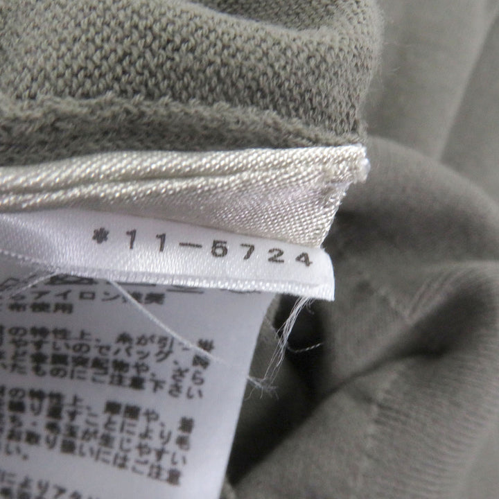 Great HERMES Short sleeve knit Sleeve docking design khaki cotton mens XL