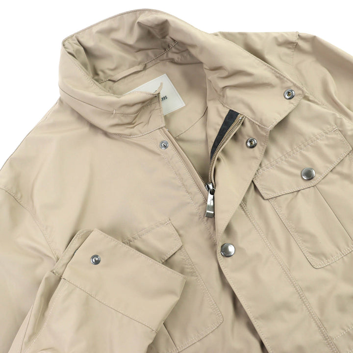 Excellent Aquascutum LONDON Logo button zip-up field jacket beige 36
