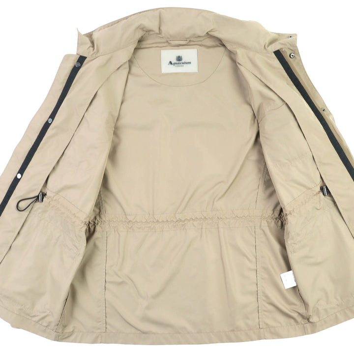 Excellent Aquascutum LONDON Logo button zip-up field jacket beige 36