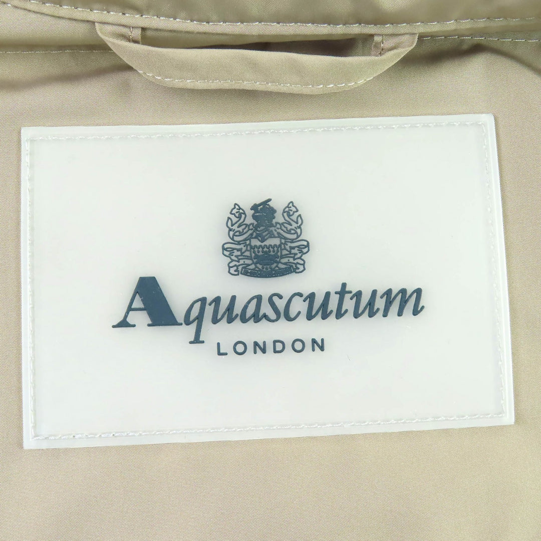 Excellent Aquascutum LONDON Logo button zip-up field jacket beige 36