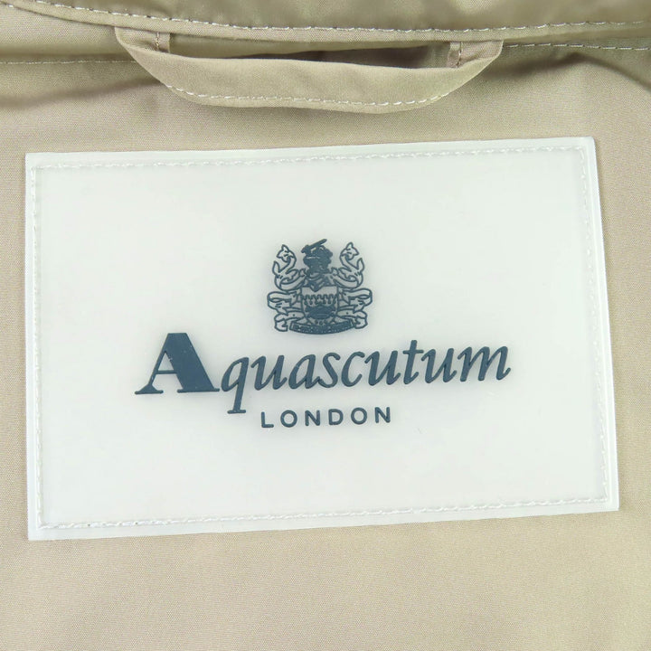 Excellent Aquascutum LONDON Logo button zip-up field jacket beige 36