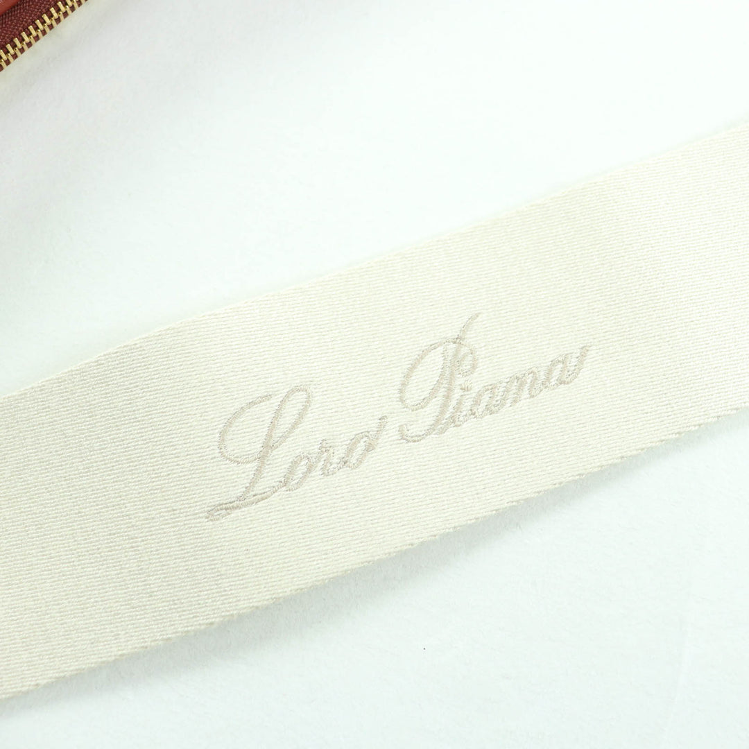Excellent Loro Piana Shoulder Bag Leather 2-way mini bag pouch Ivory brown