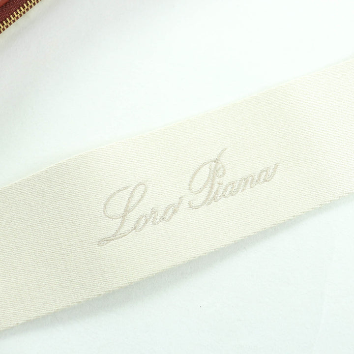 Excellent Loro Piana Shoulder Bag Leather 2-way mini bag pouch Ivory brown