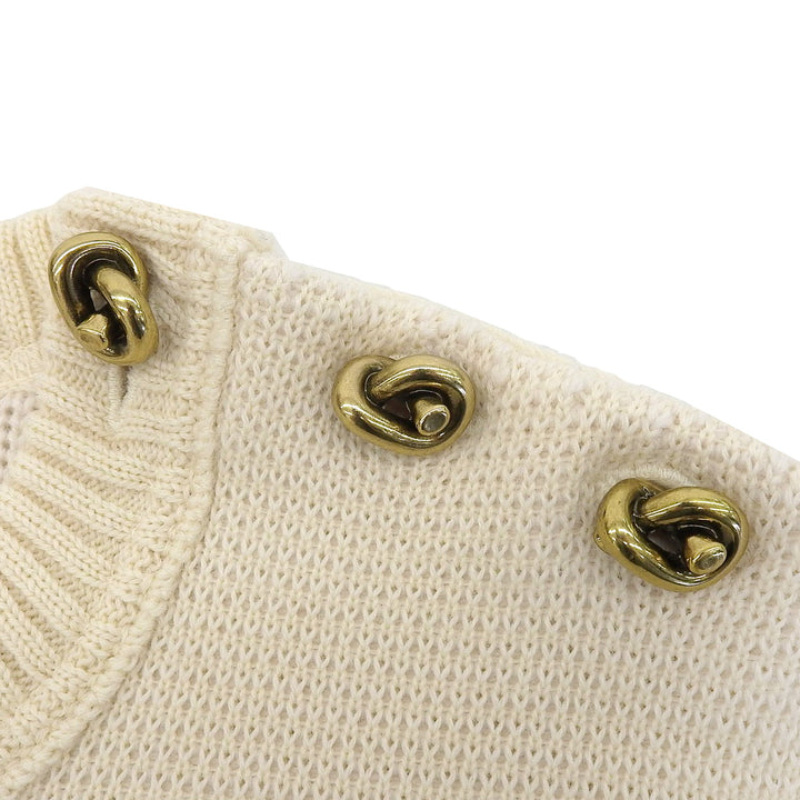 Excellent BOTTEGAVENETA sweater off white wool Women XS 725634