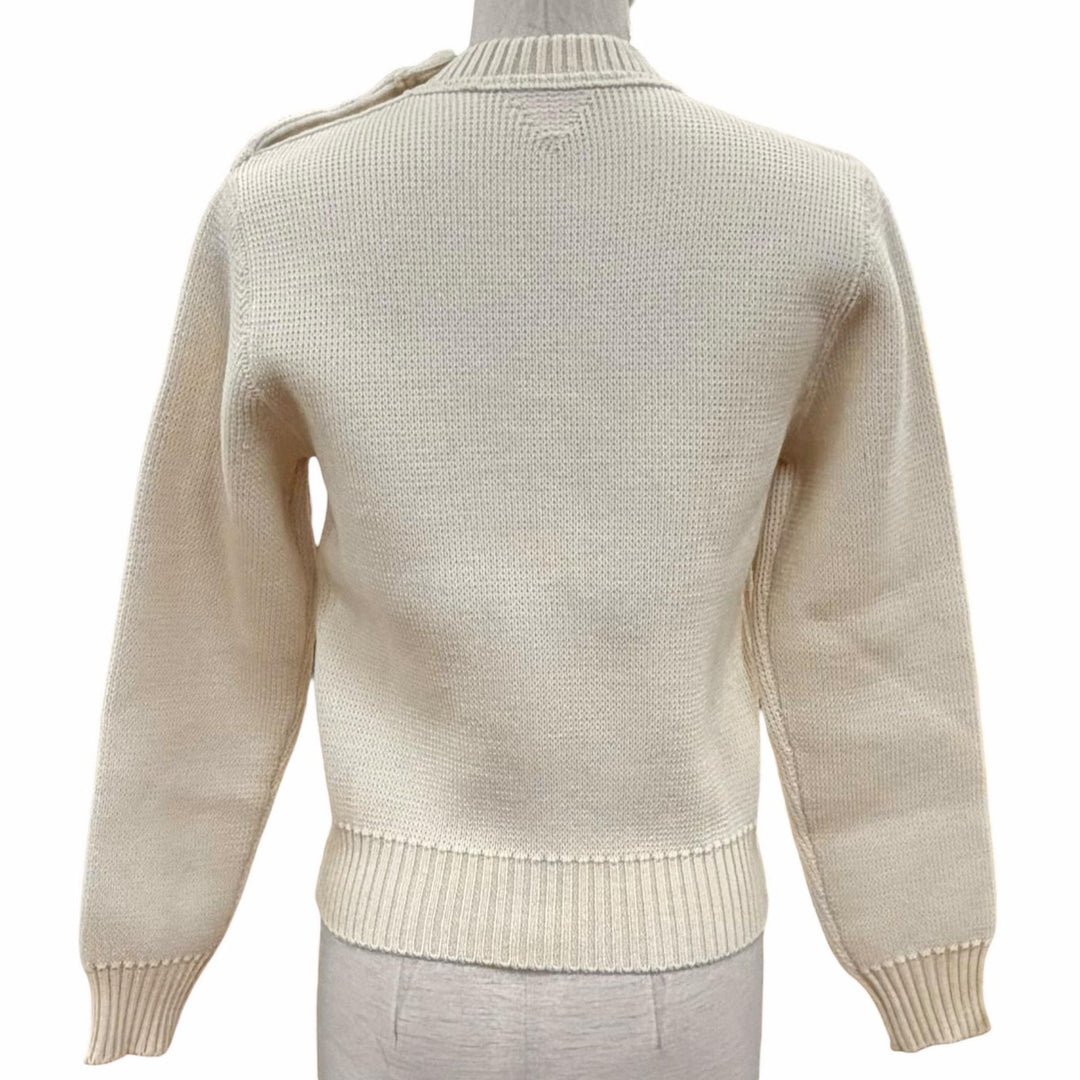 Excellent BOTTEGAVENETA sweater off white wool Women XS 725634