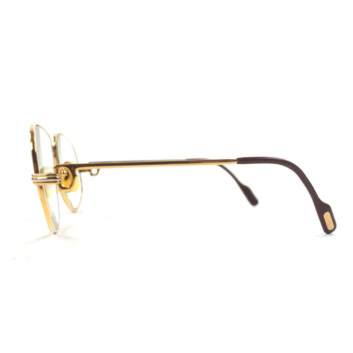 Very Good Cartier Glasses Trinity Logo Metal gold mens