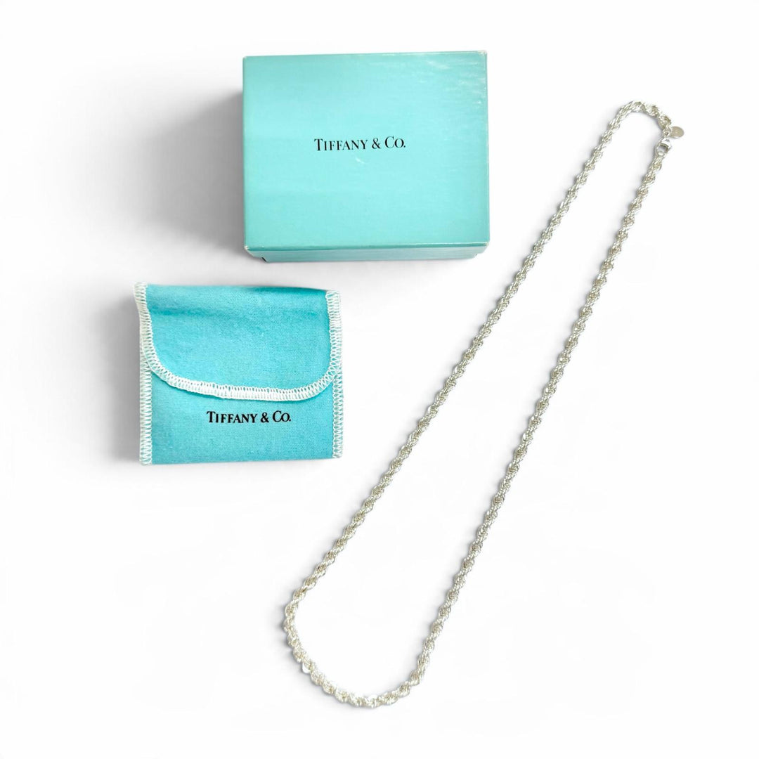 Excellent TIFFANY&Co. Necklace Screw Twist Rope Chain Silver 925 Women