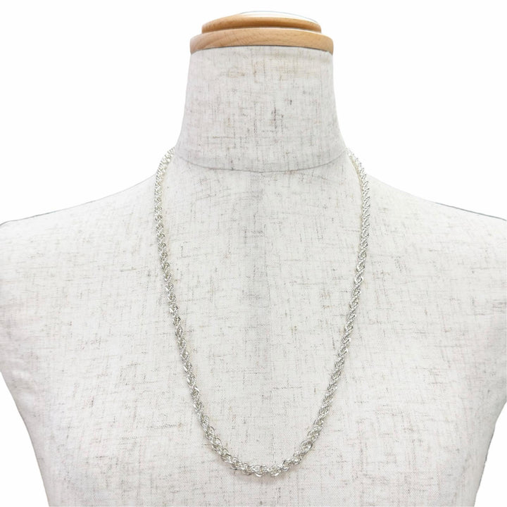 Excellent TIFFANY&Co. Necklace Screw Twist Rope Chain Silver 925 Women