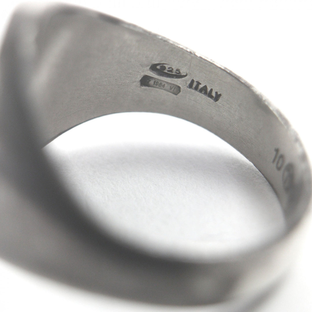 Very Good Maison Margiela 11 Ring Two-tone signet ring Silver SV925 mens