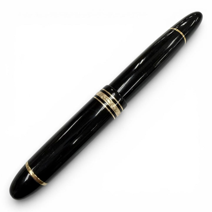 Very Good MONTBLANC fountain pen Meisterstück 149 white star black 18K mens