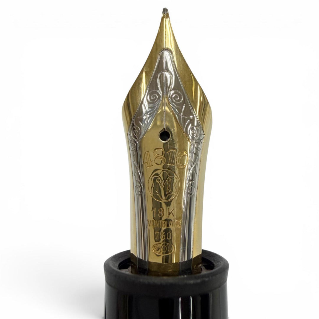 Very Good MONTBLANC fountain pen Meisterstück 149 white star black 18K mens