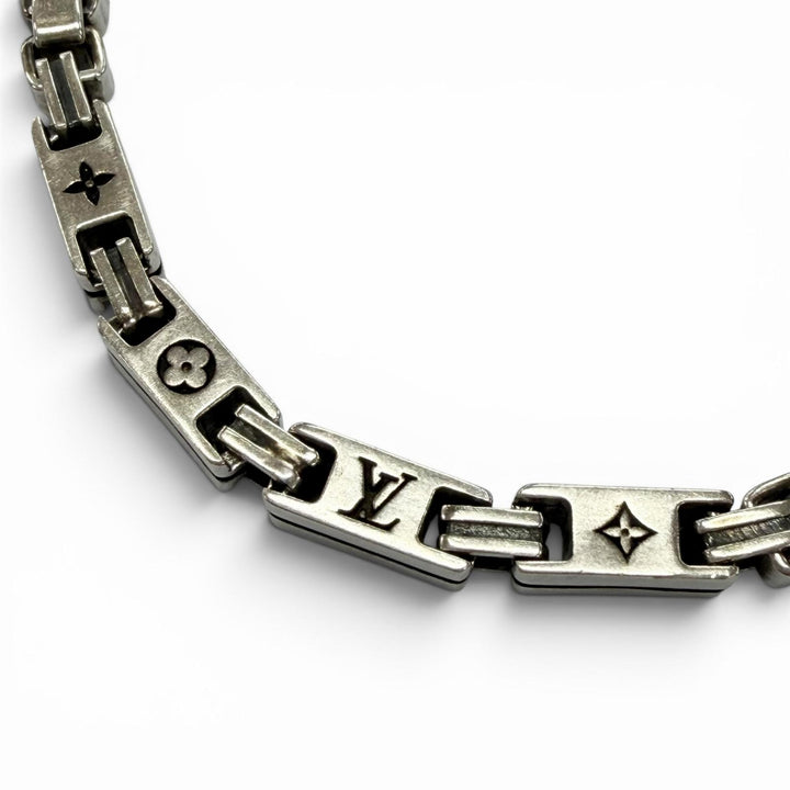 Great LOUIS VUITTON bracelet LV Tailor Silver AG925 mens L M1149L