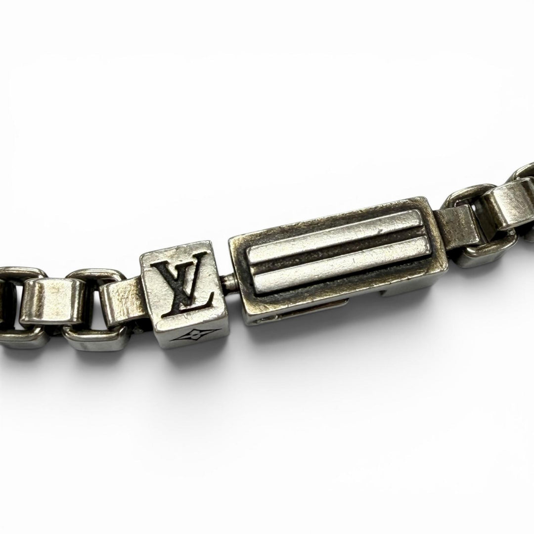 Great LOUIS VUITTON bracelet LV Tailor Silver AG925 mens L M1149L