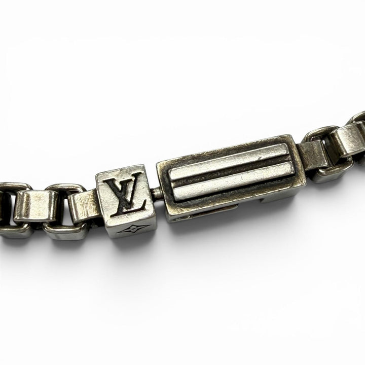 Great LOUIS VUITTON bracelet LV Tailor Silver AG925 mens L M1149L