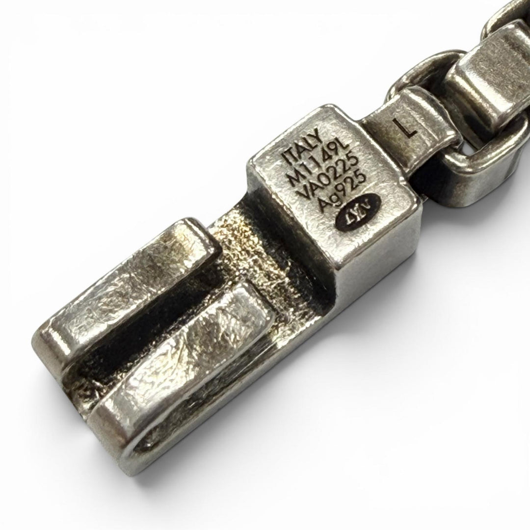 Great LOUIS VUITTON bracelet LV Tailor Silver AG925 mens L M1149L