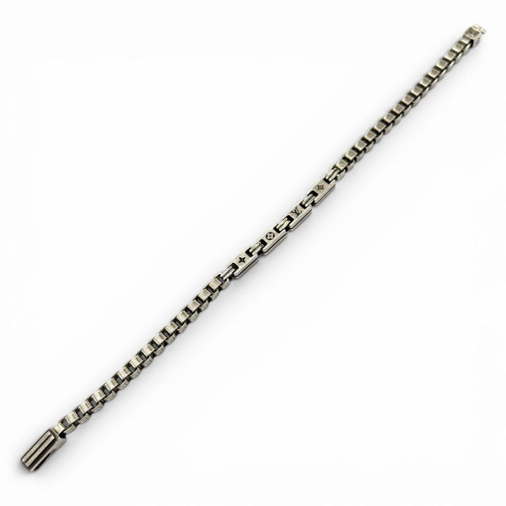 Great LOUIS VUITTON bracelet LV Tailor Silver AG925 mens L M1149L