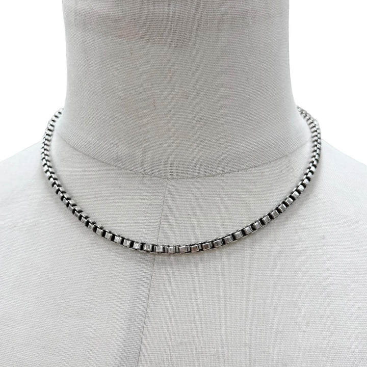 Great TIFFANY&Co. Necklace Venetian Chain Silver 925 mens