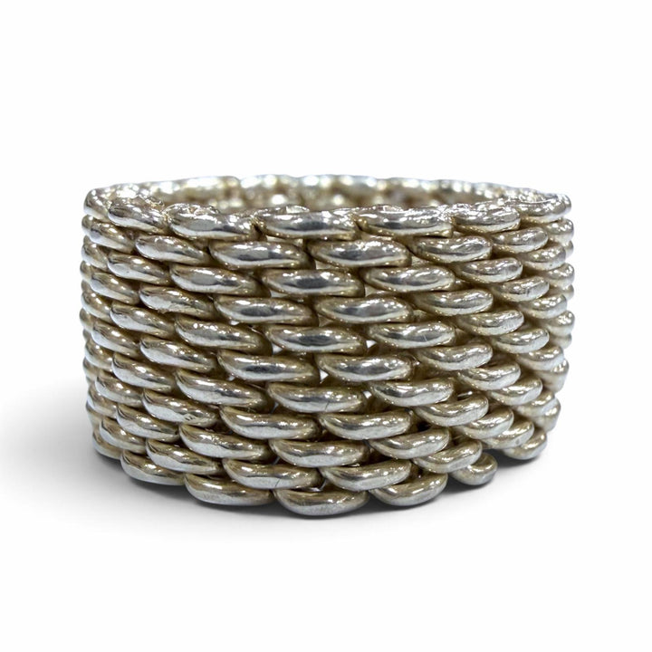 Great TIFFANY&Co. Ring ring Somerset mesh Silver 925 mens