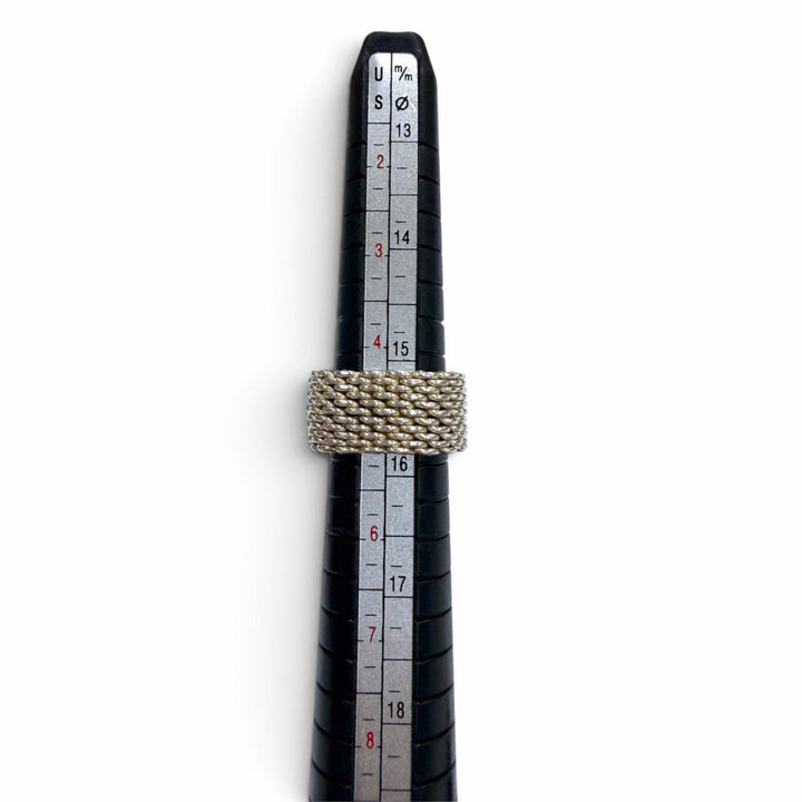 Great TIFFANY&Co. Ring ring Somerset mesh Silver 925 mens