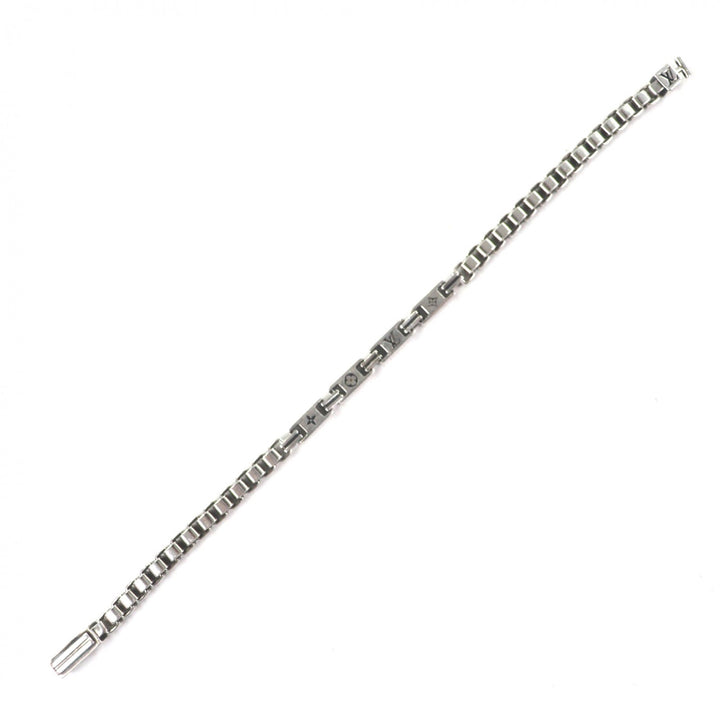 Great LOUIS VUITTON bracelet LV Tailor Silver AG925 mens M M1149M