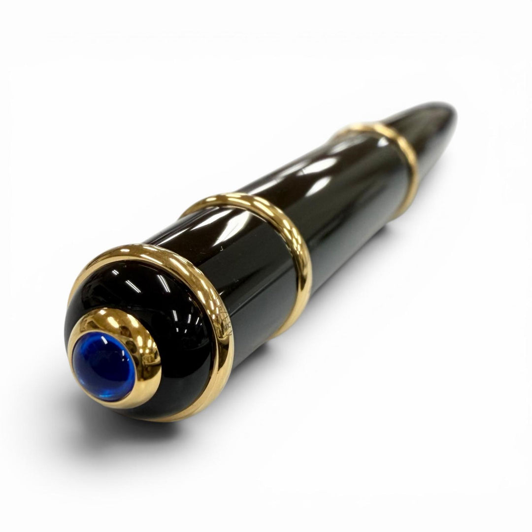 Excellent Cartier Ballpoint pen Diaboro de Cartier black Blue Gemstone mens