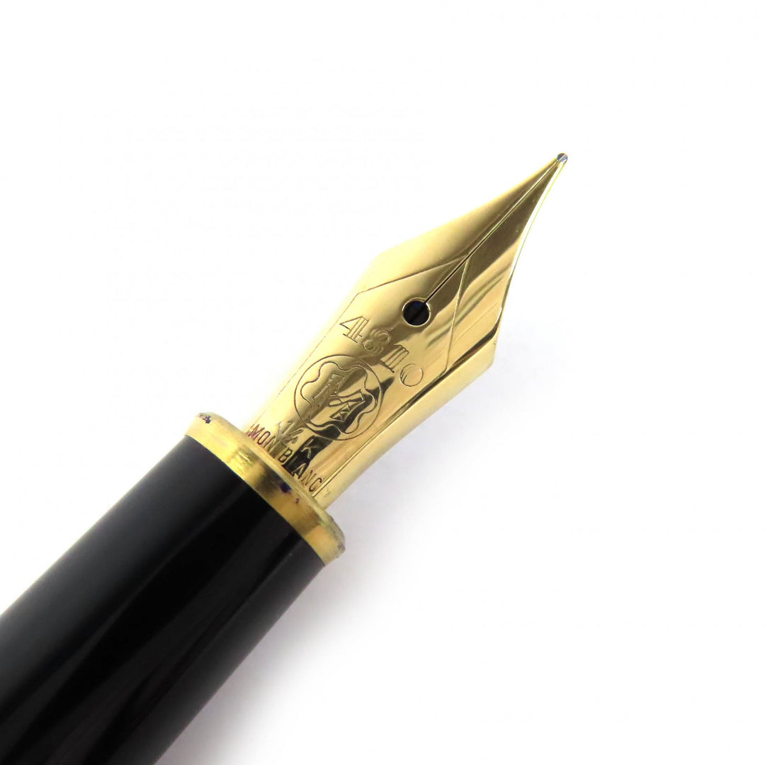Very Good MONTBLANC fountain pen Meisterstück Classic white star black 14K mens