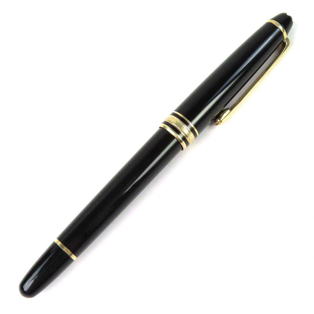 Very Good MONTBLANC fountain pen Meisterstück Classic white star black 14K mens