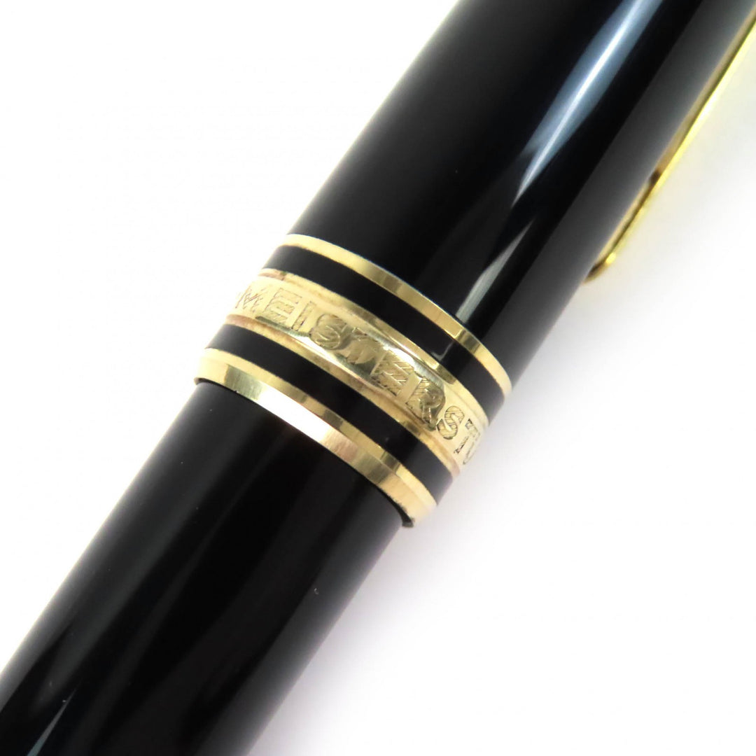 Very Good MONTBLANC fountain pen Meisterstück Classic white star black 14K mens