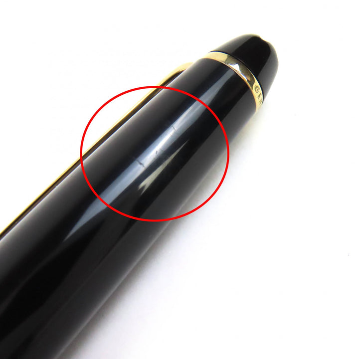 Very Good MONTBLANC fountain pen Meisterstück Classic white star black 14K mens