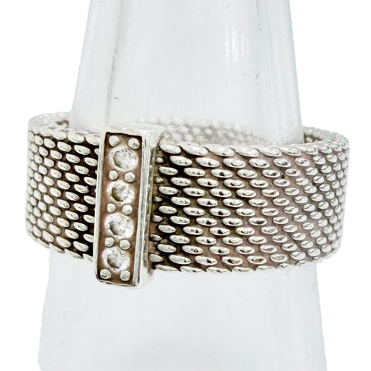 Great TIFFANY&Co. Ring ring Somerset 4P Diamond 925 Silver 925 Women