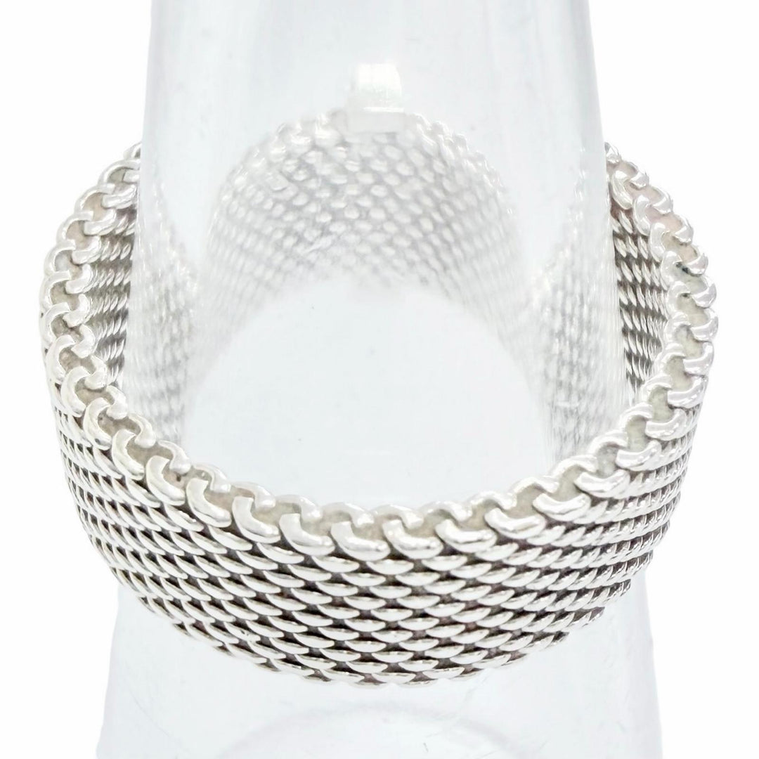 Great TIFFANY&Co. Ring ring Somerset 4P Diamond 925 Silver 925 Women