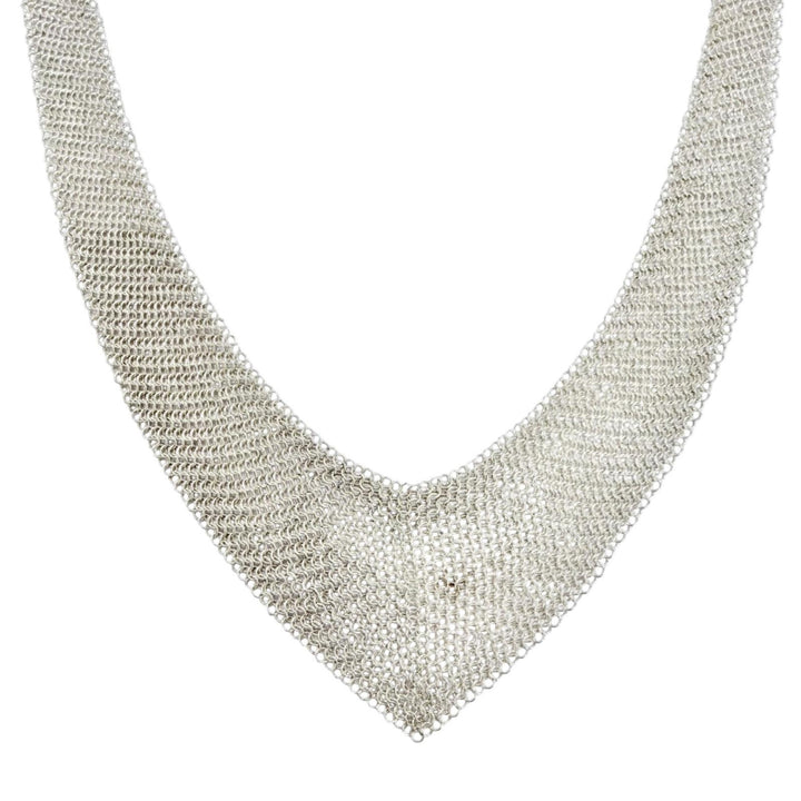Great TIFFANY&Co. Necklace Mesh Necklace Silver 925