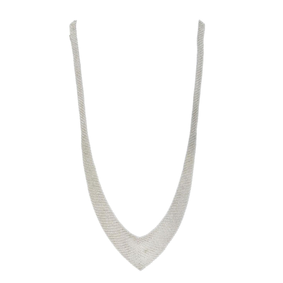 Great TIFFANY&Co. Necklace Mesh Necklace Silver 925